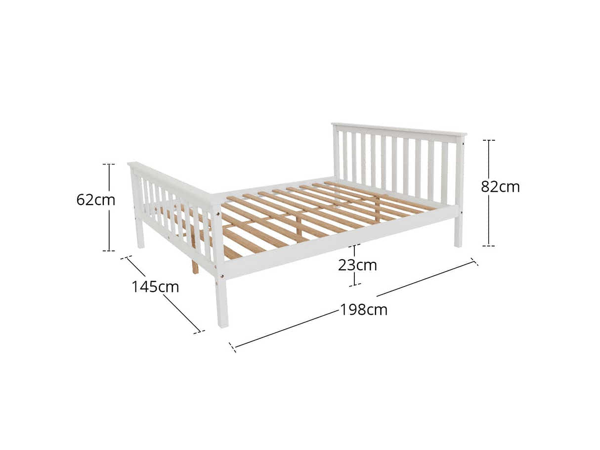 New Hampshire Bed Frame Double White