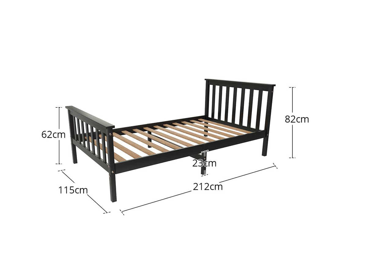 New Hampshire Bed Frame King Single Black