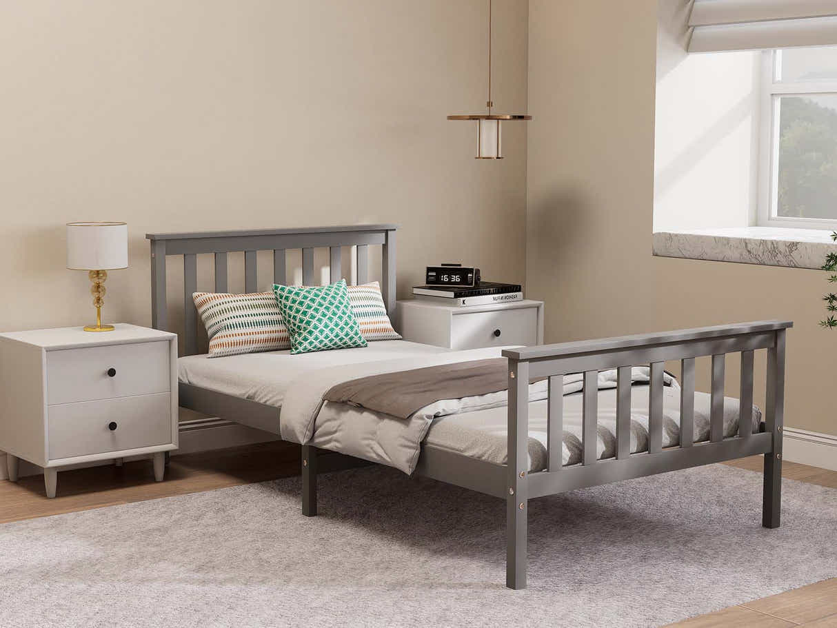 New Hampshire Bed Frame King Single Grey