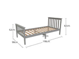 New Hampshire Bed Frame Single Grey