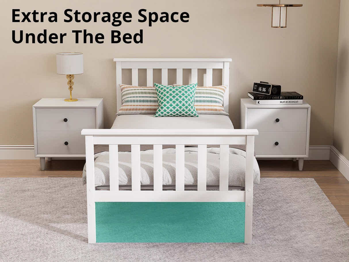 New Hampshire Bed Frame Single White