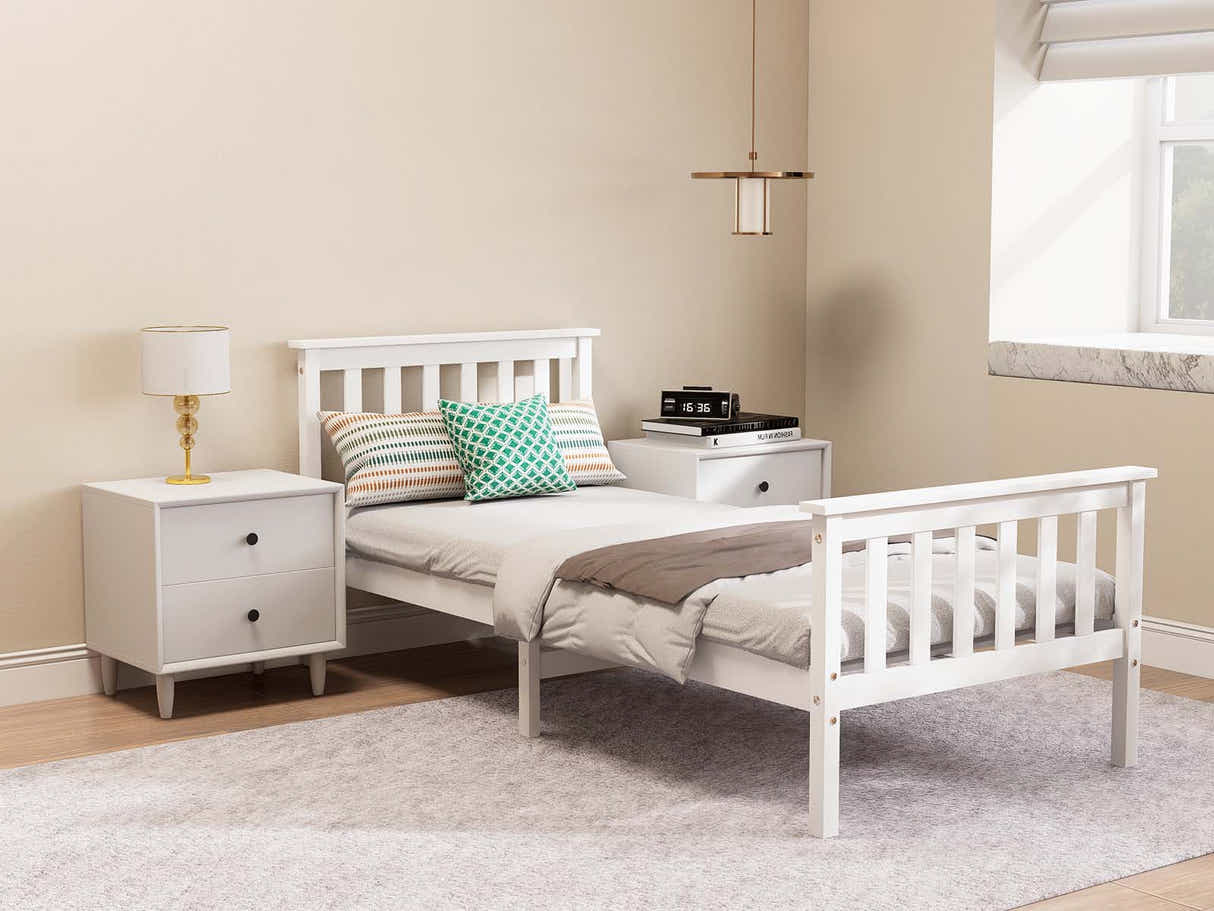 New Hampshire Bed Frame Single White