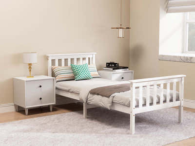 Hampshire Bed Frame White - Single