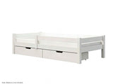 Milo Single Bed with Storage - White