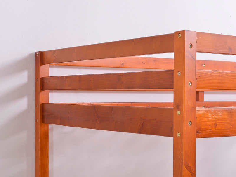 New Lyn Cherry Bunk Bed with Bonnell Mattress Combo