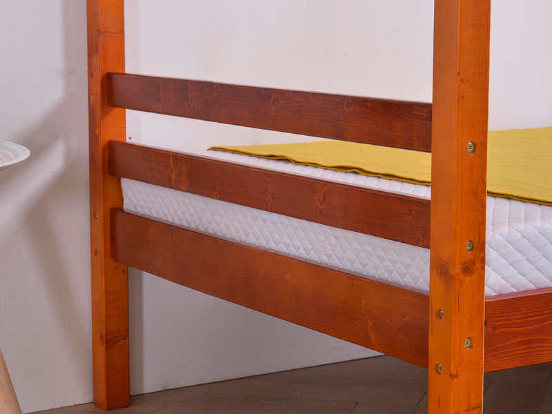 New Lyn Cherry Bunk Bed with Bonnell Mattress Combo
