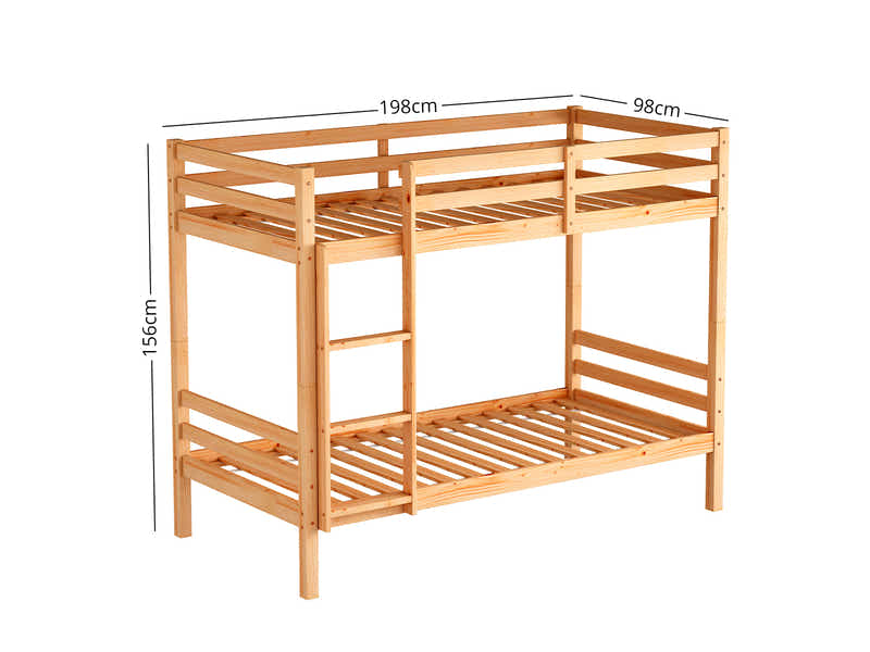 New Lyn Bunk Bed - Natural Wood