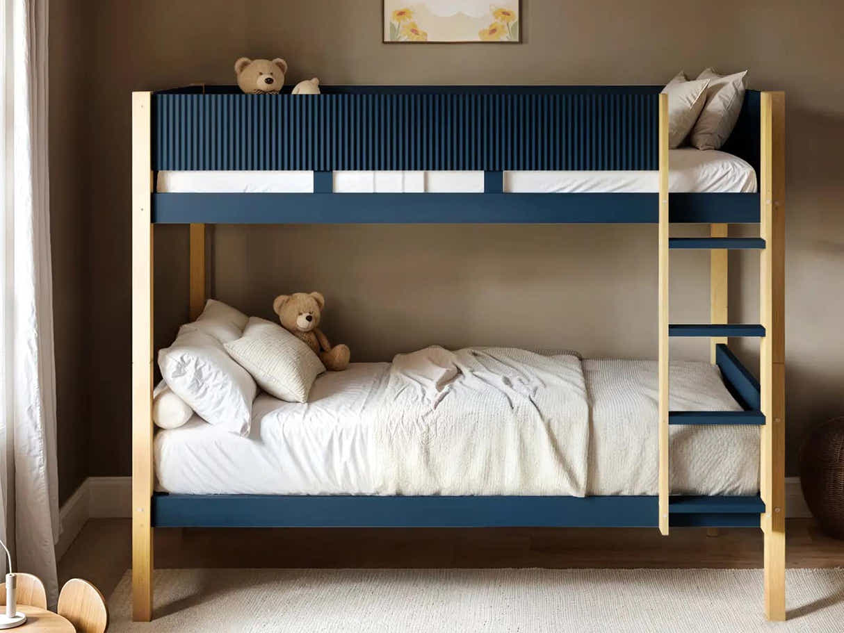 Mateo Bunk Bed - Oak & Navy