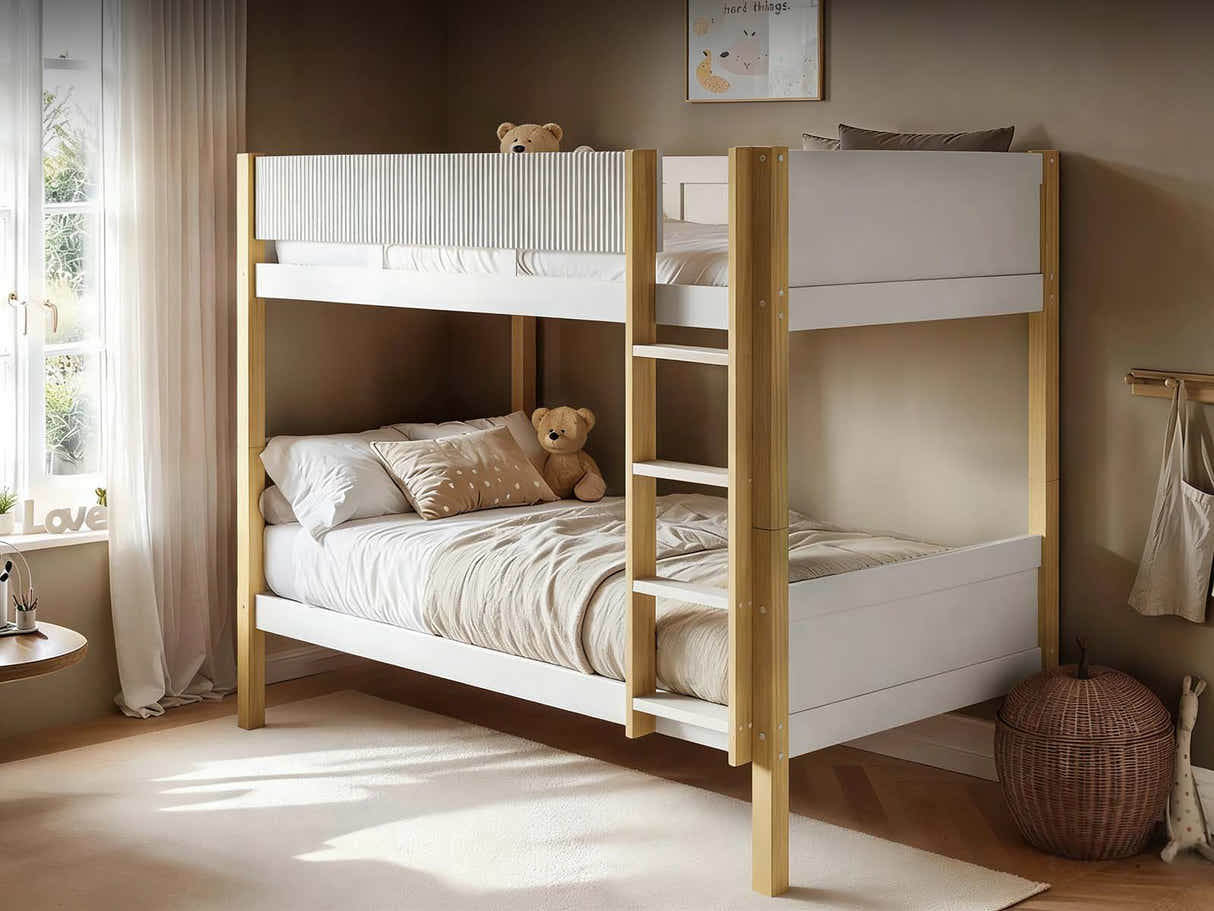 Mateo Bunk Bed - Oak & White