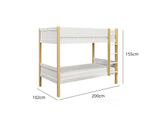 Mateo Bunk Bed - Oak & White