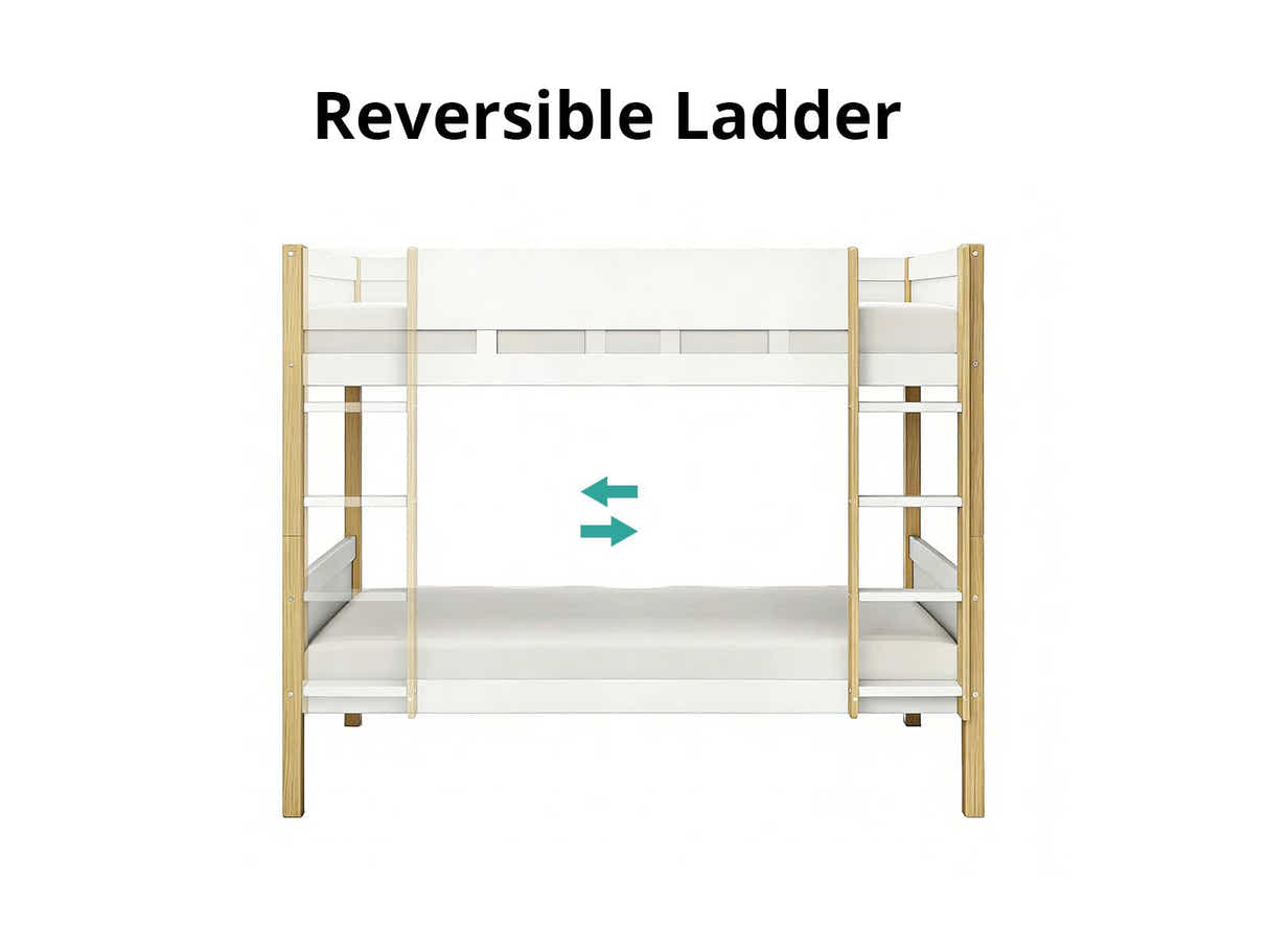 Mateo Bunk Bed - Oak & White