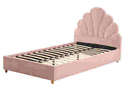Perrie Velvet Bed Frame Pink - King Single