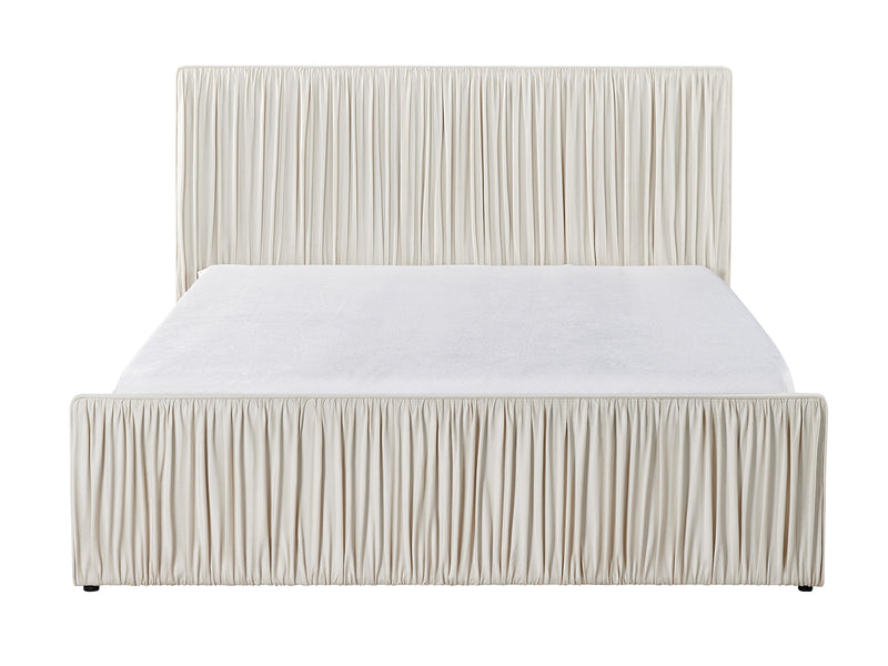 Blaine Velvet Bed Frame Beige - Double