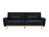 Limpley Sofa Bed Velvet Black