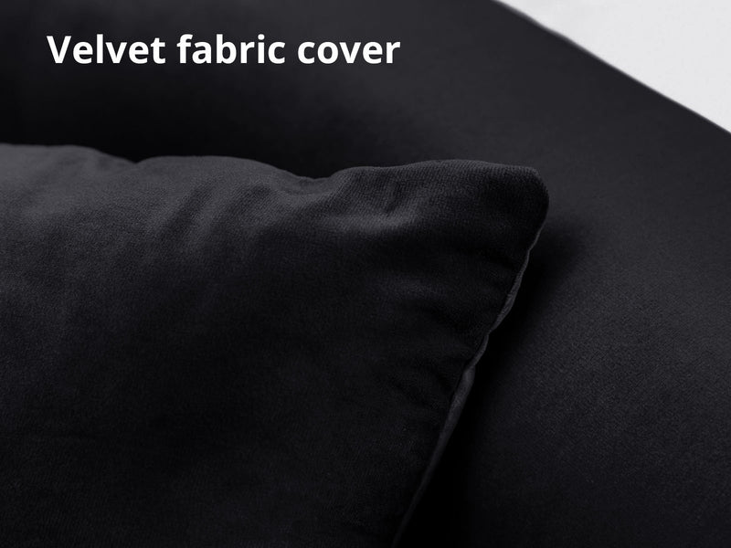 Limpley Velvet Sofa Bed - Black