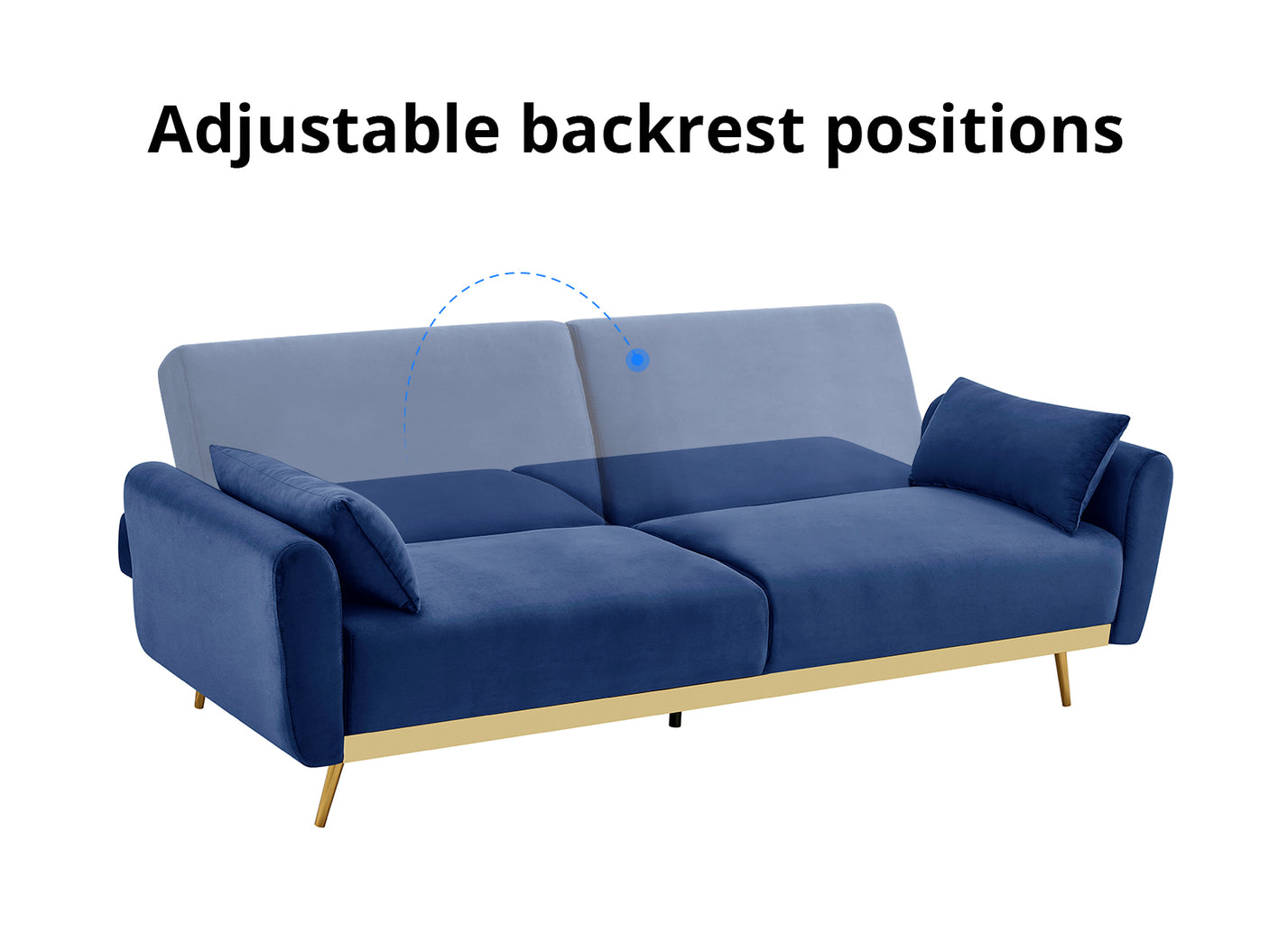 Limpley Sofa Bed Velvet Blue
