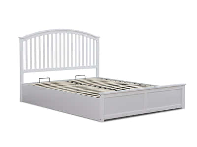 Harrogate Storage Bed Frame White - Queen