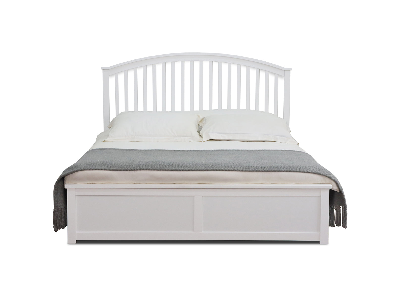 Harrogate Storage Bed Frame White - Queen