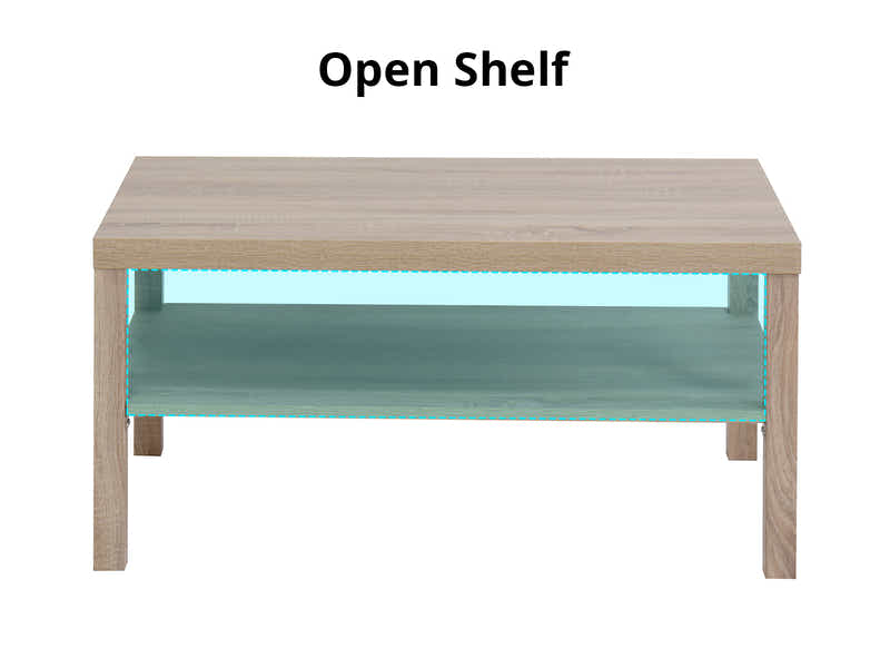 Chessel Coffee Table with Shelf