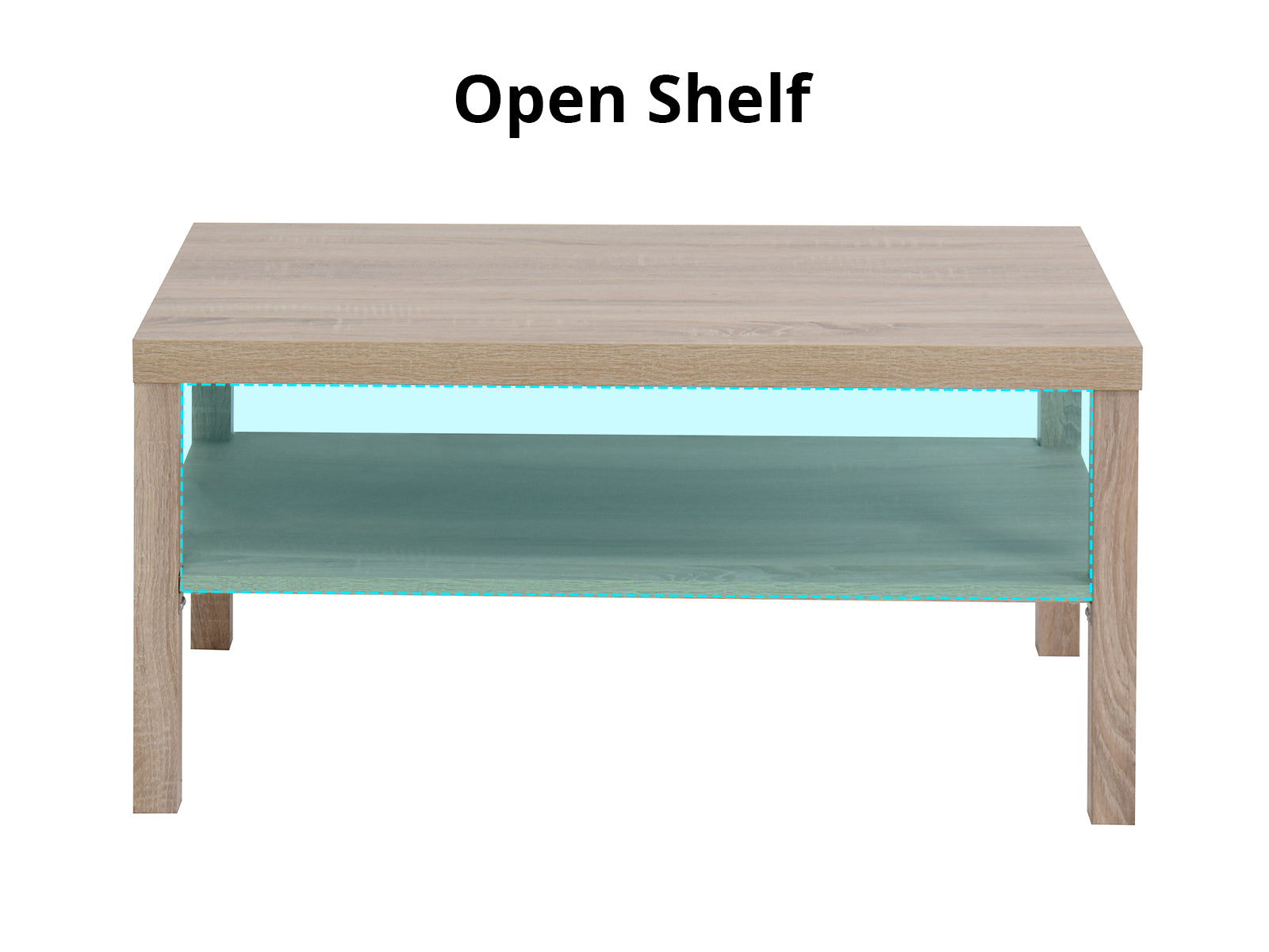 Chessel Coffee Table with Shelf