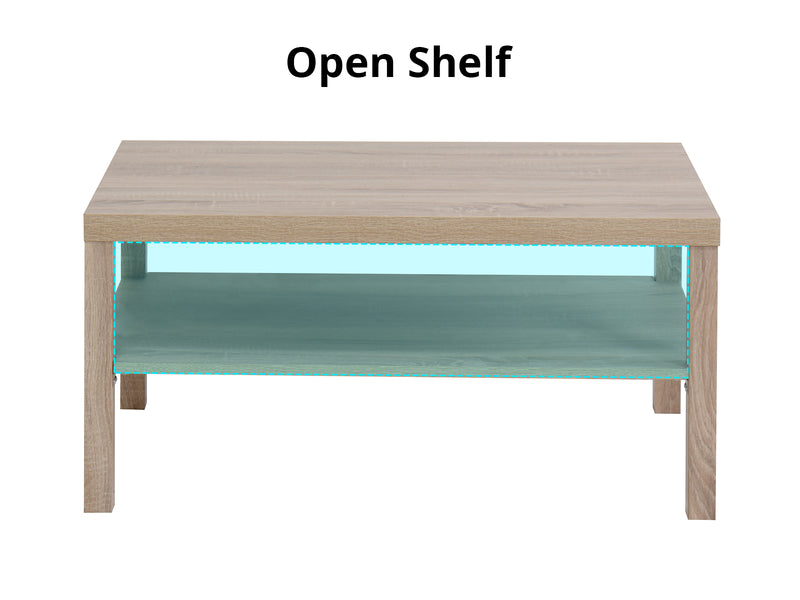 Chessel Coffee Table with Shelf