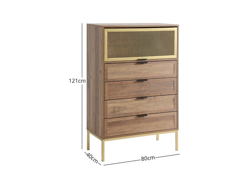 Olveston 5-Drawer Tallboy
