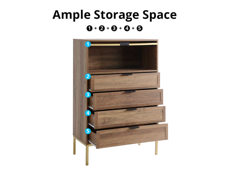 Olveston 5-Drawer Tallboy