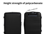 Luggage Set 3pcs front open black