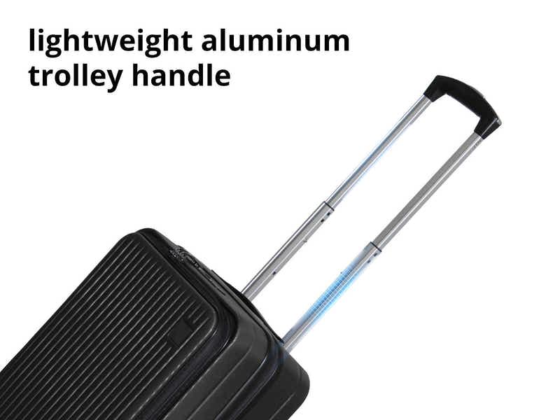 Luggage Set 3pcs front open black