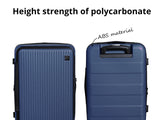 Luggage Set 3pcs front open blue