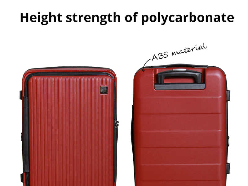 Luggage Set 3pcs front open wine red