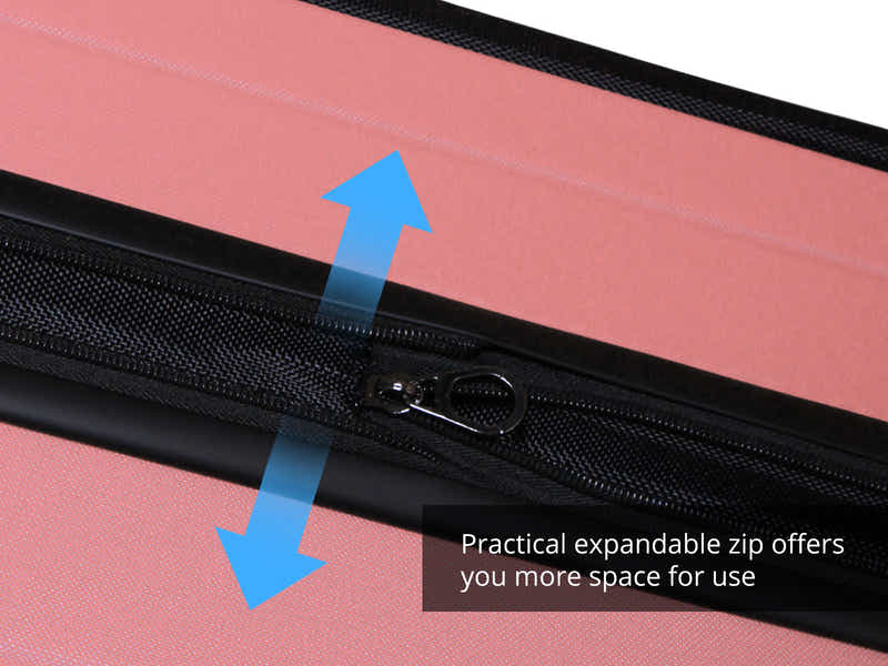 Luggage Set 3pcs front open rose gold