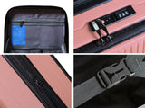 Luggage Set 3pcs front open rose gold