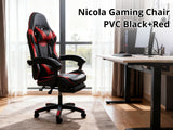 Gaming Table R6 140cm & Nicola Gaming chair PVC Black+Red