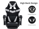 Gaming Table R6 140cm & Nicola Gaming chair PVC Black+White