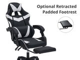 Gaming Table R6 140cm & Nicola Gaming chair PVC Black+White
