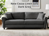 Cozza Linen Sofa Dark Grey