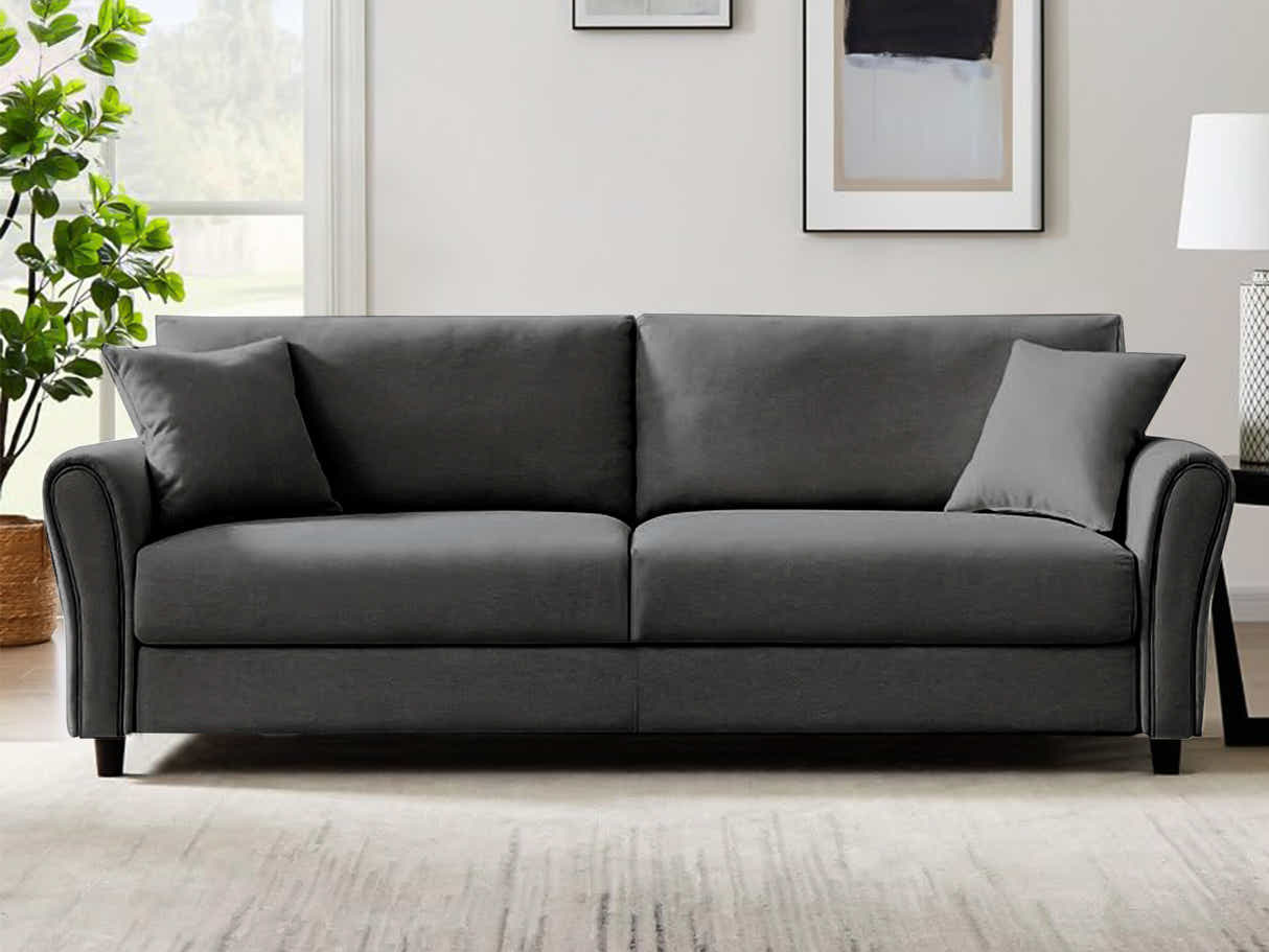 Cozza Linen Sofa Dark Grey
