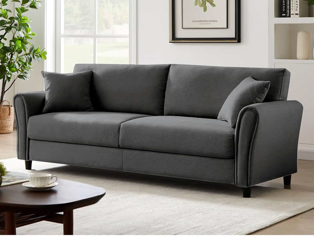 Cozza Linen Sofa Dark Grey
