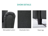 Cozza Linen Sofa Dark Grey