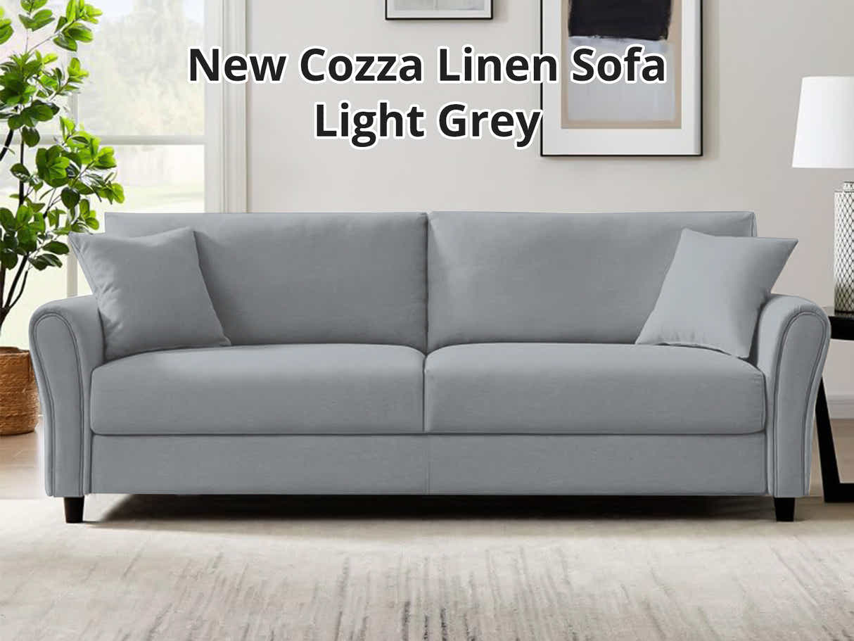 DS Cozza Linen Sofa Light Grey
