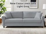 DS Cozza Linen Sofa Light Grey