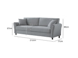 DS Cozza Linen Sofa Light Grey