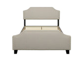 Eldora Linen Queen Bed Frame - Khaki