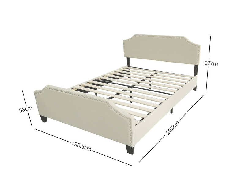 Eldora Bed Frame Beige - Double