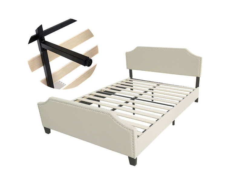 Eldora Bed Frame Beige - Double