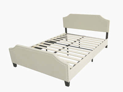 Eldora Bed Frame Beige - Queen