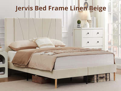 DS Jervis Bed Frame Linen Beige