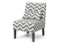 Percy Accent Chair - Black + White