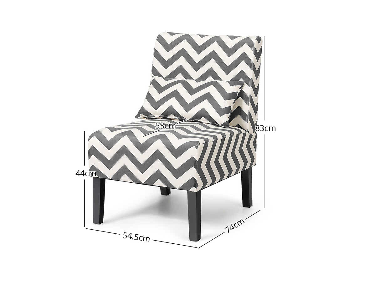 Percy Accent Chair Black + White